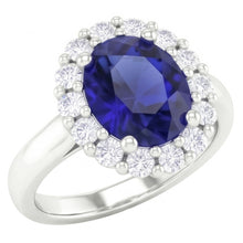 Round Cut 2.50 Ct Sri Lankan Sapphire And Natural Earth Mined DIAMOND ( NOT LAB GROWN )s Ring White Gold 14K