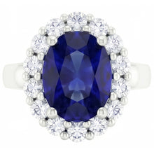 Round Cut 2.50 Ct Sri Lankan Sapphire And Natural Earth Mined DIAMOND ( NOT LAB GROWN )s Ring White Gold 14K