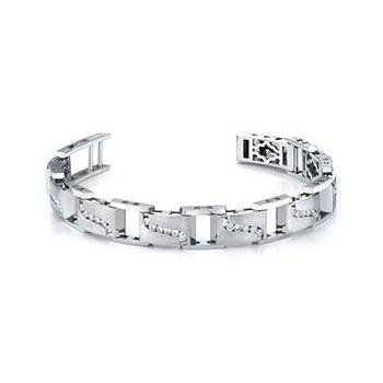 Round Cut 2.25 Carats Real Diamond Mens Bracelet White Gold 14k