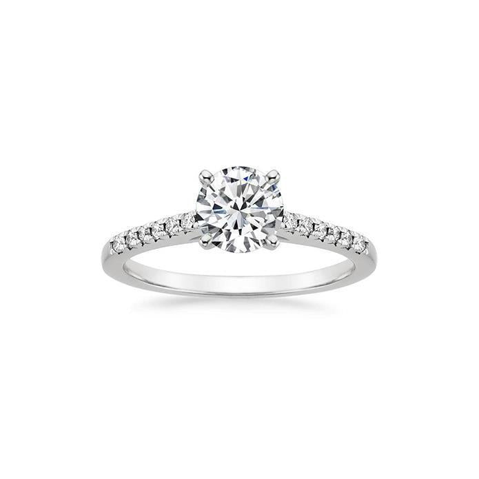 Round Cut 2.60 Carats Genuine Diamond Engagement Ring White Gold 14K