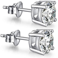 Round Cut 3.50 Carats Genuine Diamond Studs Earrings