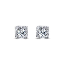 Round Cut 3.60 Carats Halo Real Diamonds Women Studs Earring White Gold