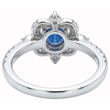 Round Cut 4.30 Ct Sri Lanka Blue Sapphire Natural Earth Mined DIAMOND ( NOT LAB GROWN )s Fancy Ring