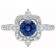 Round Cut 4.30 Ct Sri Lanka Blue Sapphire Natural Earth Mined DIAMOND ( NOT LAB GROWN )s Fancy Ring