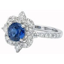 Round Cut 4.30 Ct Sri Lanka Blue Sapphire Natural Earth Mined DIAMOND ( NOT LAB GROWN )s Fancy Ring