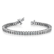 Round Cut 5 Carats Genuine Diamonds Tennis Bracelet White Gold 14K