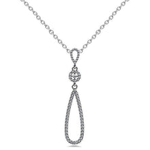 Round Cut 5 Carats Natural Diamonds Celtic Cross Teardrop Pendant Necklace
