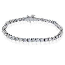 Round Cut 5 Carats Real Diamonds Tennis Bracelet White Gold 14K New