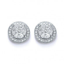 Round Cut 5.60 Carats Natural Earth Mined Diamond Women Stud Halo Earrings White Gold 14K