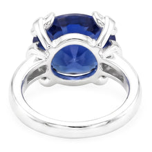 Round Cut Ceylon Sapphire Solitaire Ring 7.01 Ct. White Gold 14K
