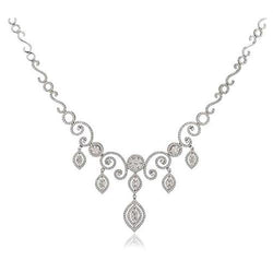 Round Cut F Vvs1 7 Ct Natura Diamonds Women Necklace White Gold 14K