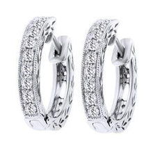 Round Cut F Vvs1 Real Diamond Hoop Earrings White Gold 14K