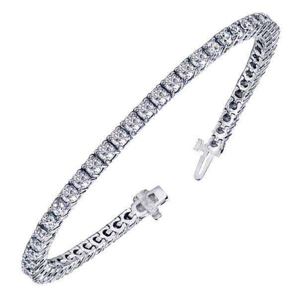 Round Cut Genuine Diamond Tennis Bracelet White Gold Jewelry 8.10 Carats