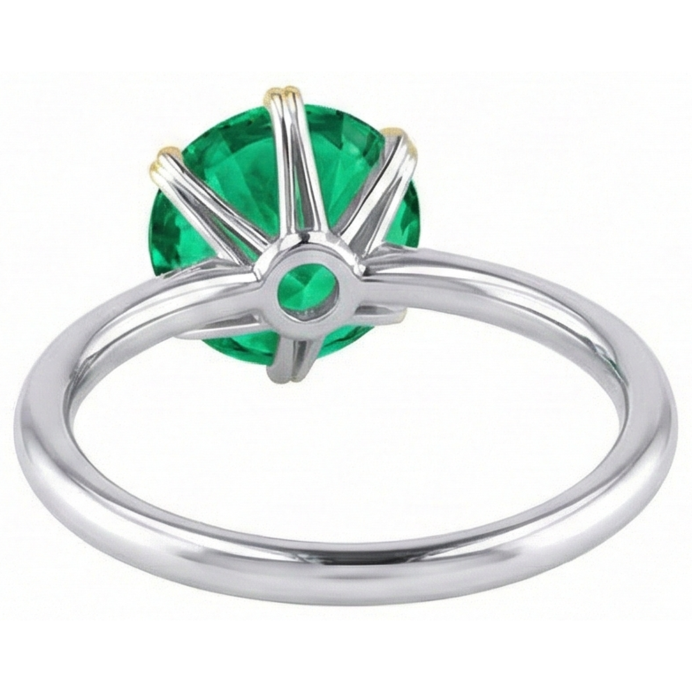 Authentic Fine Emerald Gemstone Ring – profile view