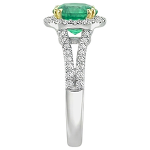 Radiant Fine Emerald Gemstone Ring 2.50 ct – profile view