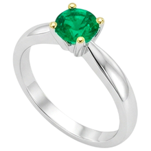 Natural Colombian Emerald Gemstone Ring – profile view