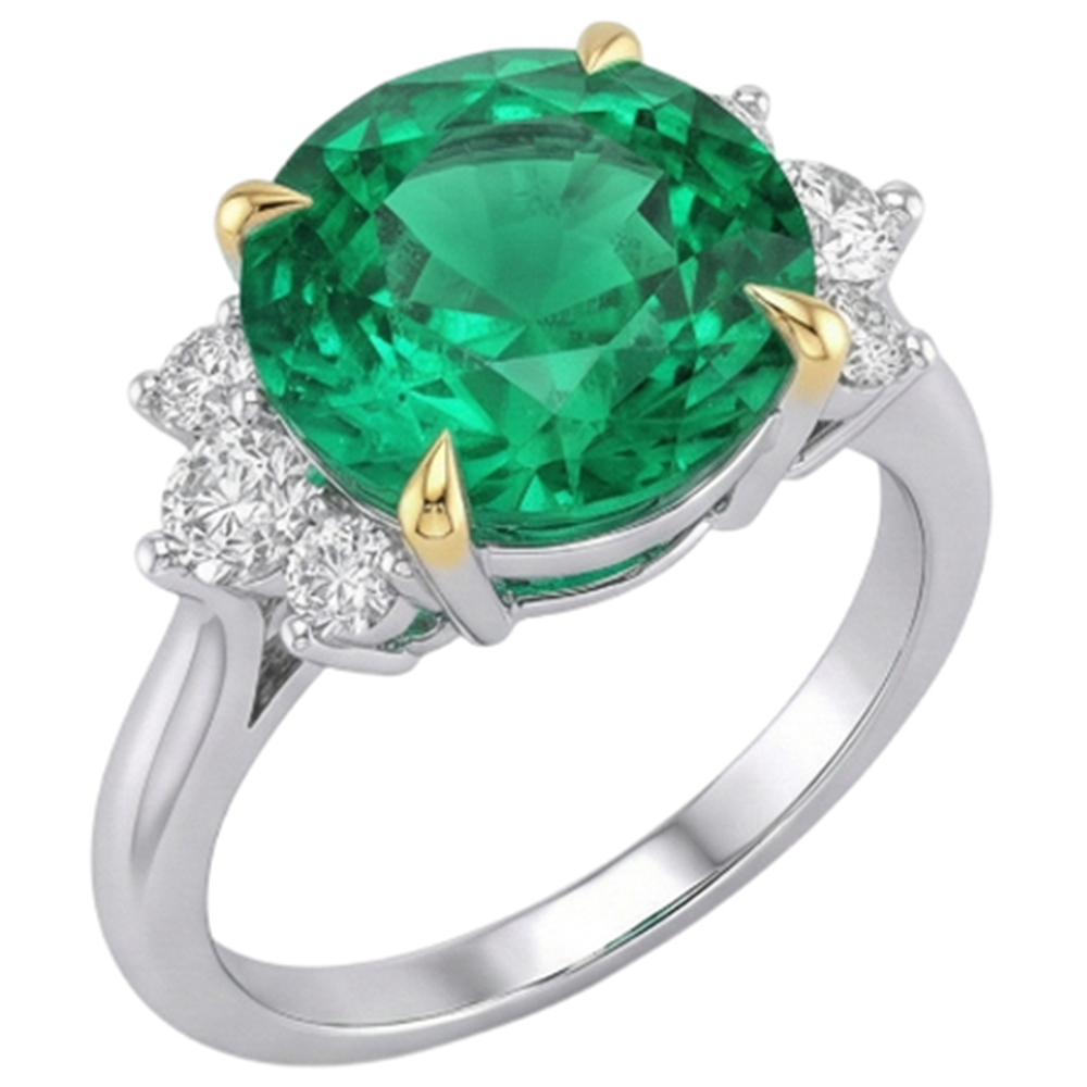 Artisan Precious Stone Ring 4 ct – side view