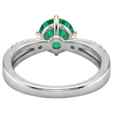 Colombian Emerald Gemstone Ring 2.50-ct Two-Tone 14K Gold – back view