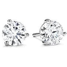Round Cut Natural Diamond Stud Earring Pair 2 Ct White Gold 14K Jewelry New