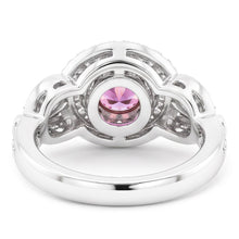 Round Cut Pink Sapphire Natural Earth Mined DIAMOND ( NOT LAB GROWN ) Ring 2.50 Carat White Gold 14K