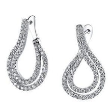 Round Cut Real Diamond Hoop Earrings White Gold 14K 4.5 Carats