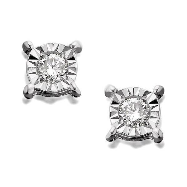 Round Cut Natural Earth Mined Diamonds Lady Studs Earrings 1.70 Ct Brilliant Cut Mounting