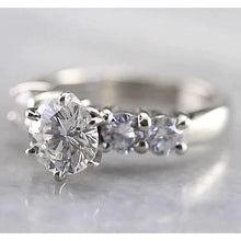 Round Cut Real Engagement Ring For Women