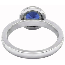 Round Cut Solitaire With Accents 2.40 Ct Ceylon Sapphire Natural Earth Mined DIAMOND ( NOT LAB GROWN )s Ring