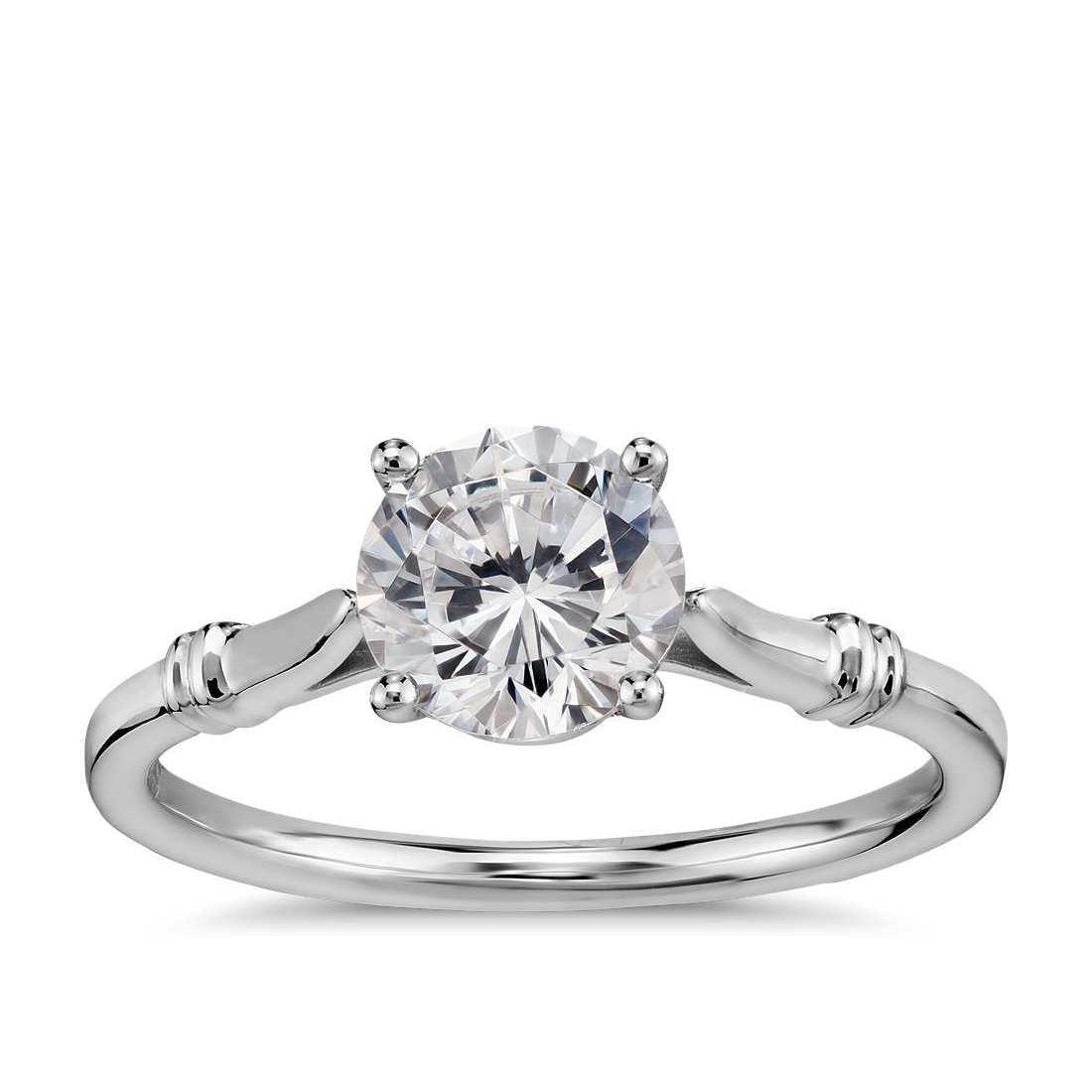 Round Cut Sparkling 3 Ct Genuine Diamond Engagement Solitaire Ring White Gold