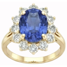 Round Cut Sri Lanka Blue Sapphire Natural Earth Mined DIAMOND ( NOT LAB GROWN )s 3 Ct Ring