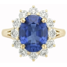 Round Cut Sri Lanka Blue Sapphire Natural Earth Mined DIAMOND ( NOT LAB GROWN )s 3 Ct Ring