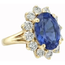 Round Cut Sri Lanka Blue Sapphire Natural Earth Mined DIAMOND ( NOT LAB GROWN )s 3 Ct Ring