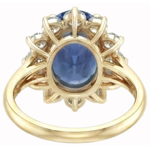 Round Cut Sri Lanka Blue Sapphire Natural Earth Mined DIAMOND ( NOT LAB GROWN )s 3 Ct Ring
