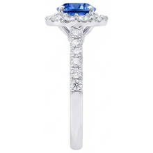 Round Cut Sri Lanka Sapphire Natural Earth Mined DIAMOND ( NOT LAB GROWN ) Ring Gold 14K 1.50 Carats