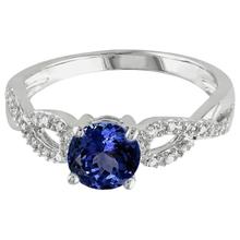 Round Cut Tanzanite 3.50 Carats Natural Earth Mined DIAMOND ( NOT LAB GROWN )s Fancy Ring White Gold 14K