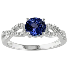 Round Cut Tanzanite 3.50 Carats Natural Earth Mined DIAMOND ( NOT LAB GROWN )s Fancy Ring White Gold 14K