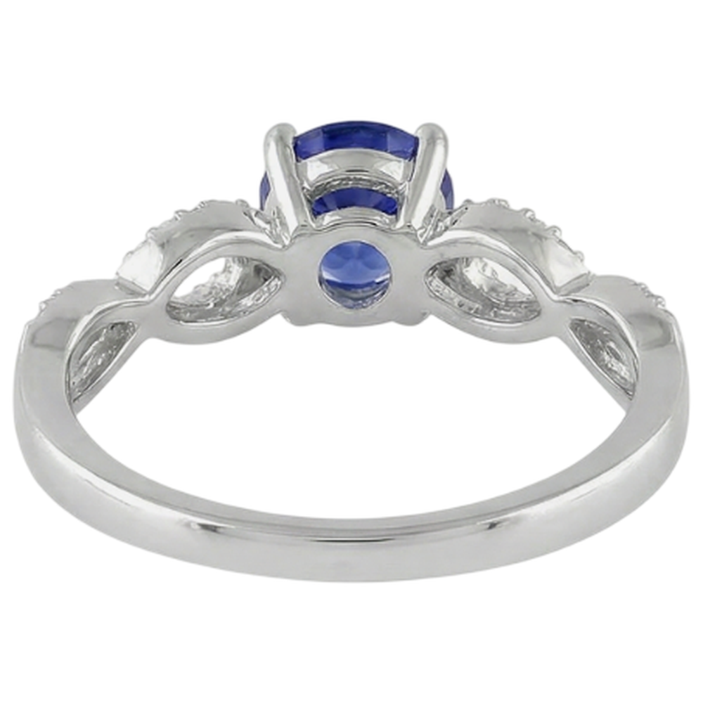 Round Cut Tanzanite 3.50 Carats Natural Earth Mined DIAMOND ( NOT LAB GROWN )s Fancy Ring White Gold 14K