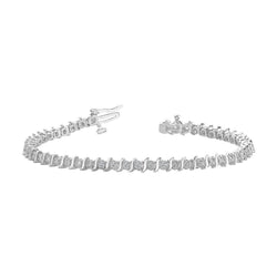 Round Cut White Gold Sparkling 4.50 Ct Genuine Diamonds Tennis Bracelet