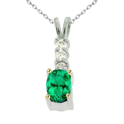 Sparkling Colombian Emerald Gemstone Pendant 1.50 ct – main view