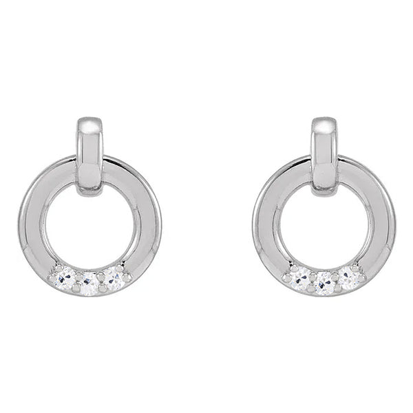 Round Diamond Drop Earrings Natural 3 Carats Old Miner Jewelry