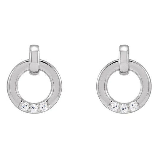 Round Diamond Drop Earrings Natural 3 Carats Old Miner Jewelry