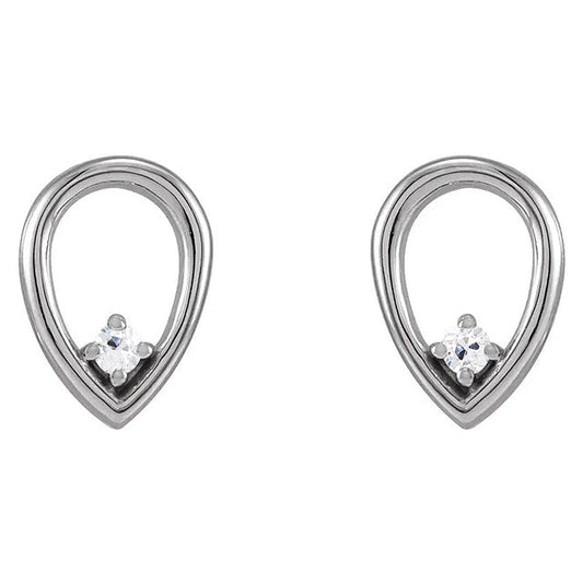 Round Diamond Natural Old Miner Stud Earrings 1 Carat Teardrop Style Jewelry