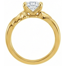 Genuine Fine Diamond Single Stone Ring – front view