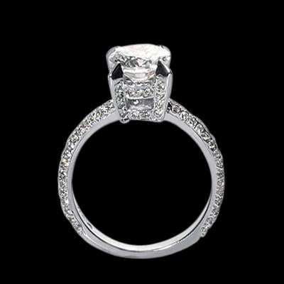 Round Genuine Diamond 2.26 Carats Engagement Solitaire Ring White Gold 14K