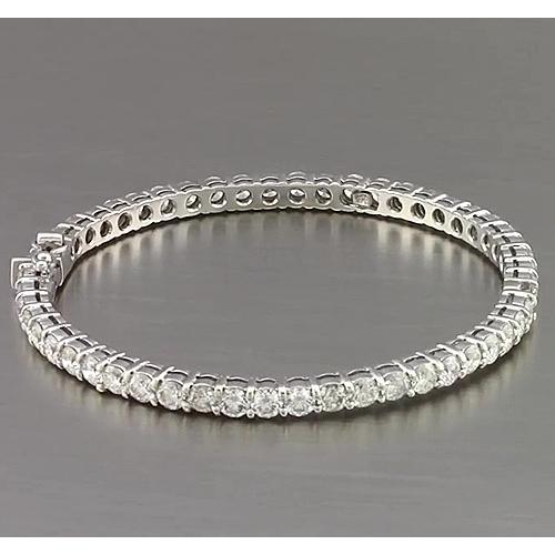 Round Diamond Bangle 9 Carats Women Jewelry