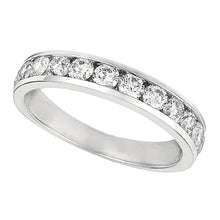 Round Diamond Channel Set Jewelry Band 2.40 Carats White Gold 14K