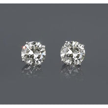 Round Genuine Diamond Stud Earring 2 Carats