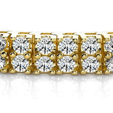 Round Genuine Diamonds Basic Tennis Bracelet Yellow Gold 