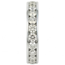 Round Genuine Natural Earth Mined DIAMOND ( NOT LAB GROWN ) Channel Set Jewellery Band 2.40 Carats White Gold 14K
