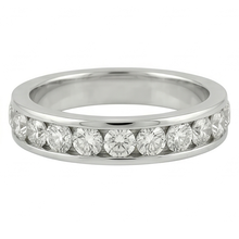 Round Genuine Natural Earth Mined DIAMOND ( NOT LAB GROWN ) Channel Set Jewellery Band 2.40 Carats White Gold 14K